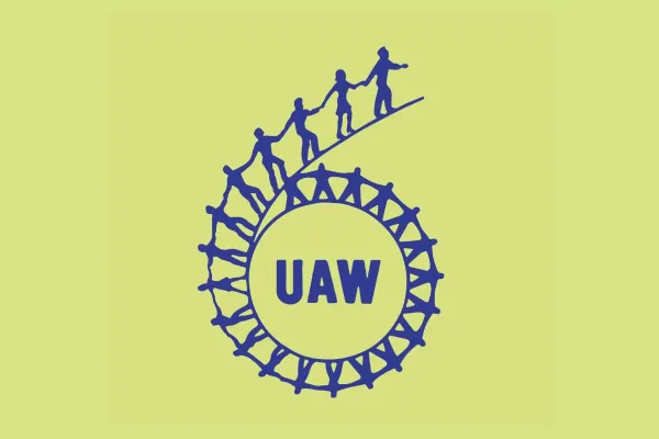 UAW Region 6 logo on green background